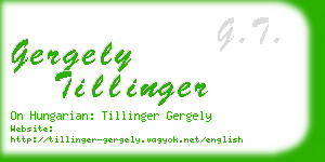 gergely tillinger business card